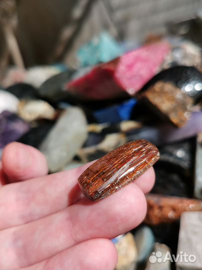 Кварц Волосатик, кабошон