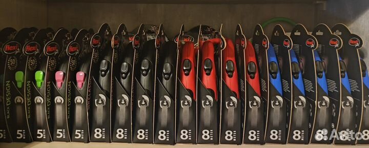 Поводок рулетка Flexi до 50 кг 5 и 8 метров, лента