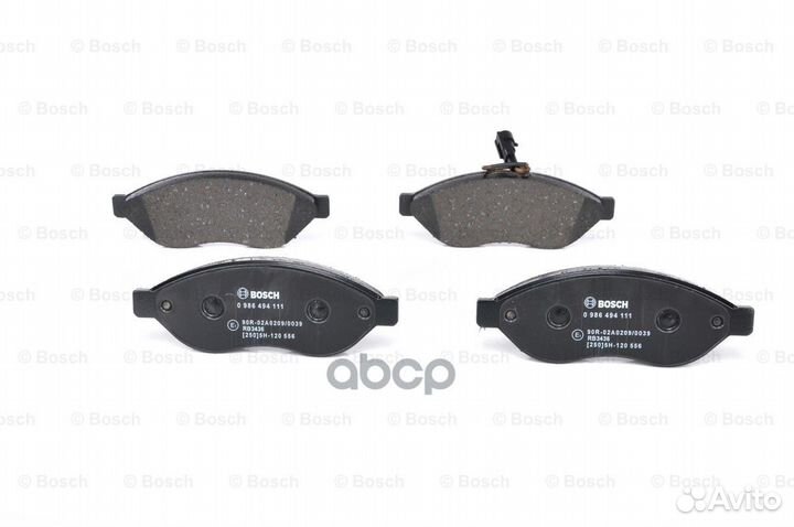 Дисковые колодки передние 0 986 494 111 Bosch