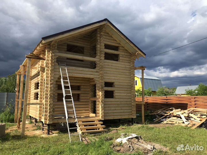 Дома. бани из оцилиндрованного бревна