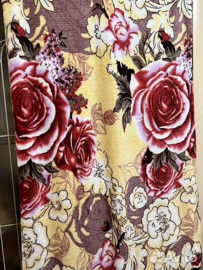 Плед флисовый цветочный Новый