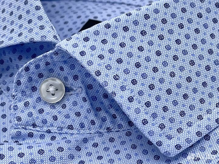 Hugo Boss 48/50 Высокий Рост Рубашка Мужская Новая