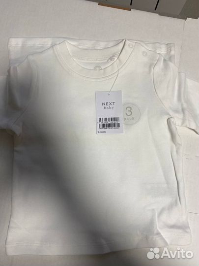 Белый лонгслив next 80