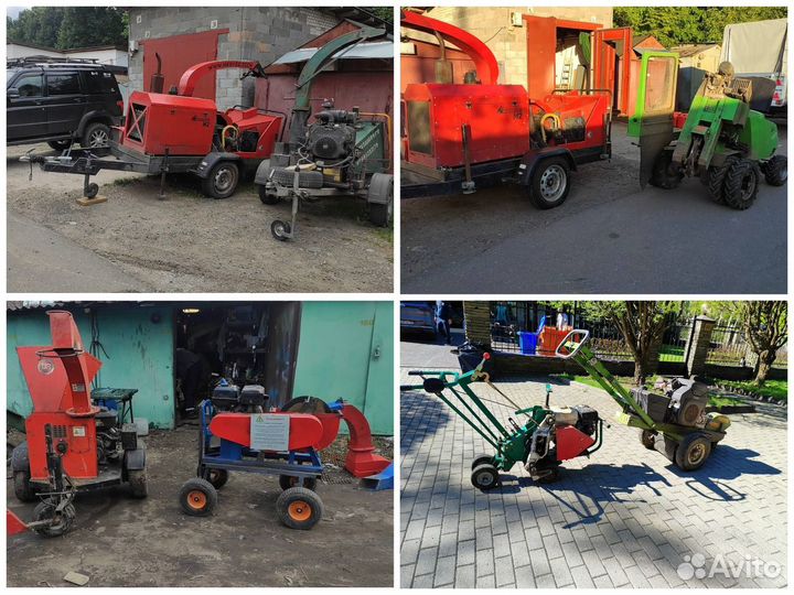 Аренда измельчителя веток и деревьев, до 30 см