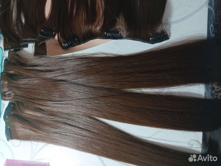 Волосы на заколках