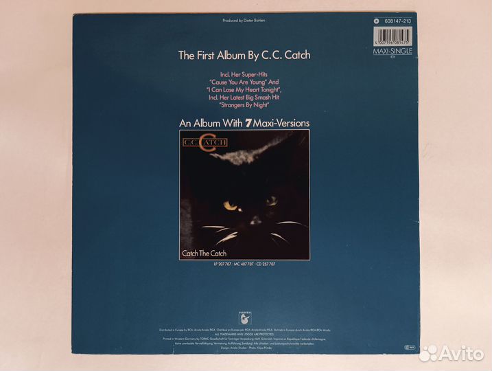 LP C.C.Catch - Strangers By Night Germany 1986г