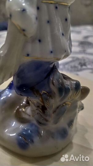 Фарфоровая статуэтка СССР Старик и золотая рыбка