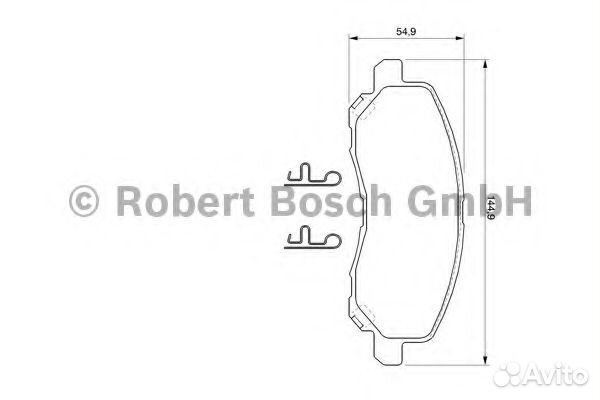 Колодки тормозные дисковые передние bosch 0986424716 для mitsubishi, dodge