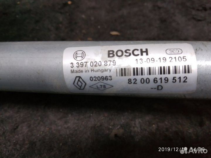 Трапеция дворников Renault Duster K4MA606 2013