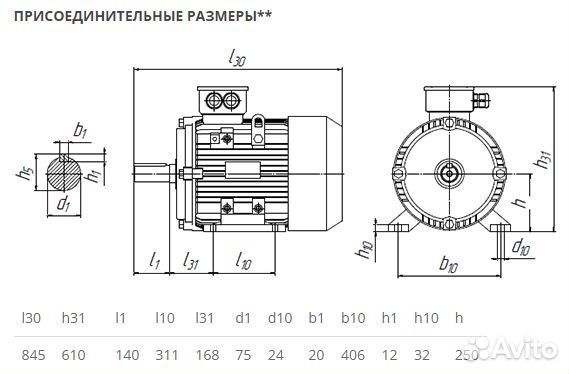 Электродвигатель аир 250S8 (37кВт-750об) новый