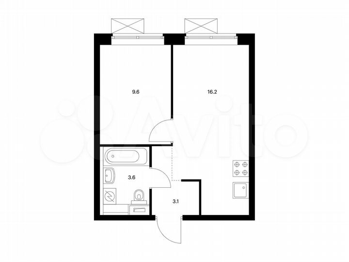 1-к. квартира, 32,5 м², 27/33 эт.
