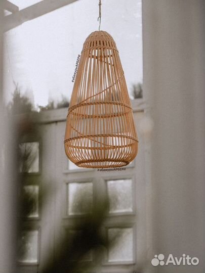 Люстры плетеные потолочные абажуры