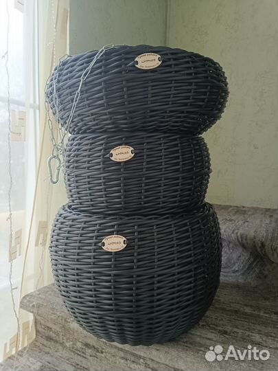 Кашпо из ротанга