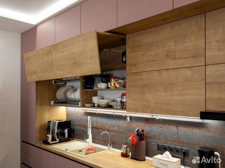 Прямой кухонный гарнитур AGT фасады