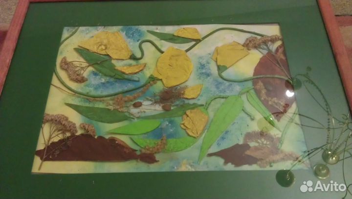 Коллаж из натуральных материалов