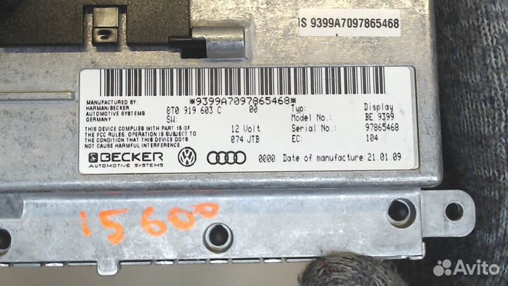 Дисплей компьютера Audi A5, 2009