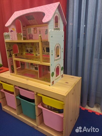 Стеллаж Икеа труфаст с конейнерами