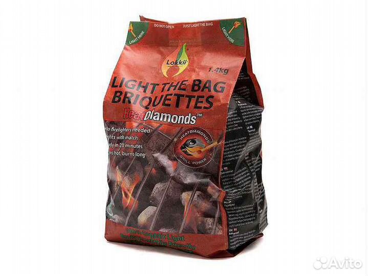 Угольные брикеты Lokkii 1,4 кг для BBQ (уголь)