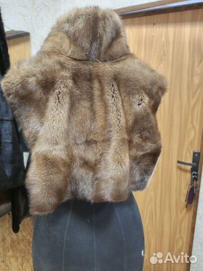 Манишка норковая орех