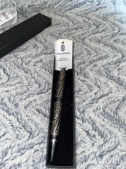 Ручка шариковая серебряная