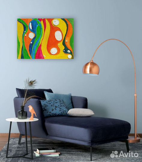 Абстракция Картина маслом Холст 35х42х2 см