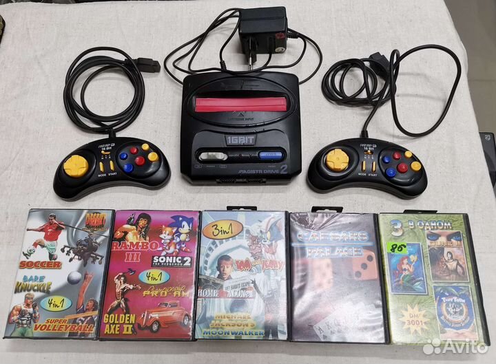 Приставка Sega Magistr Drive 2 и картриджи (Ч)