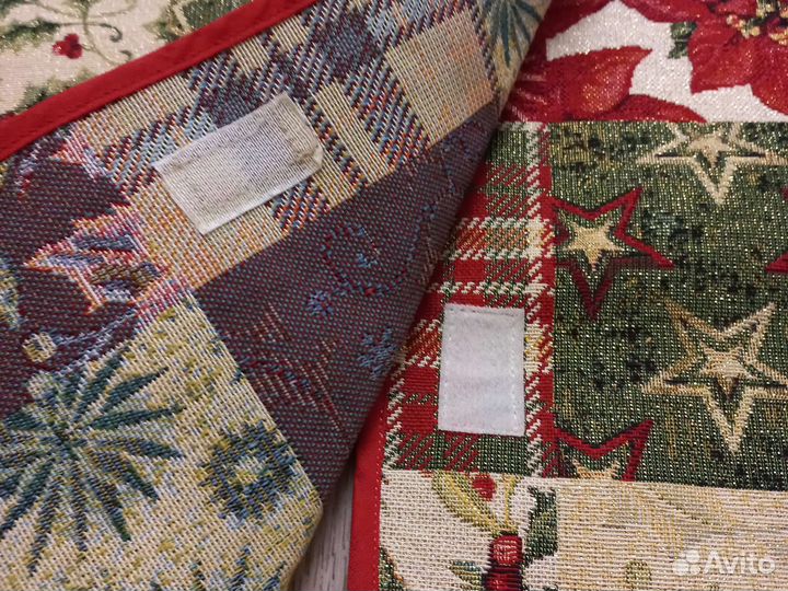 Салфетки новогодние и коврик под елку