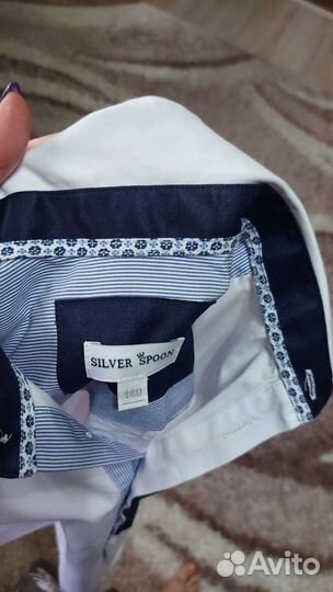 Рубашка белая на мальчика 140