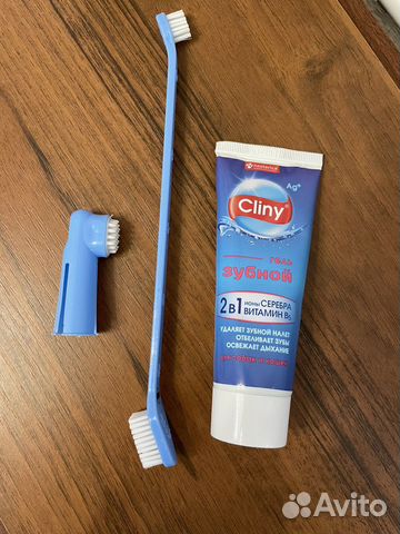Зубная щетка и паста для кошек и собак