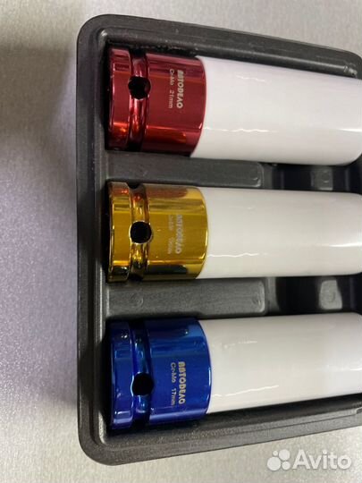 Набор головок ударных колесных 17,19,21мм, 1/2