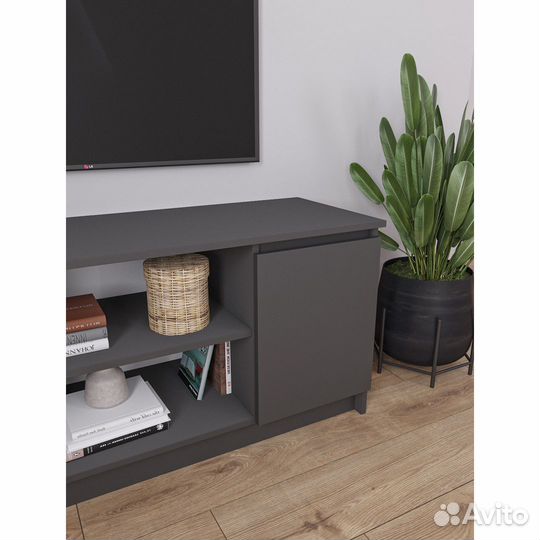 Тумба для тв 2 дверки графит