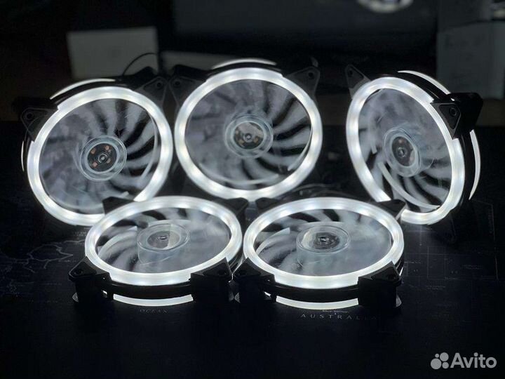 Новый Кулер/вентилятор RGB для корпуса белый 120mm