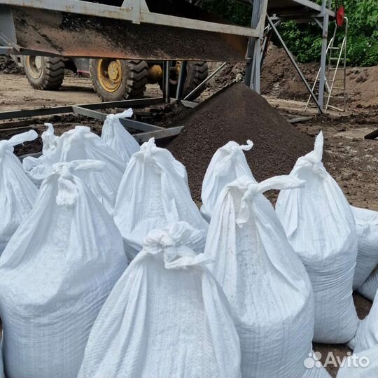 Чернозём Просеянный в мешках