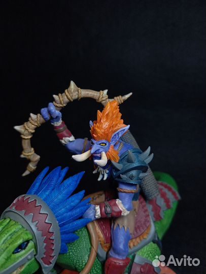 Фигурка тролль охотник на ящере warcraft