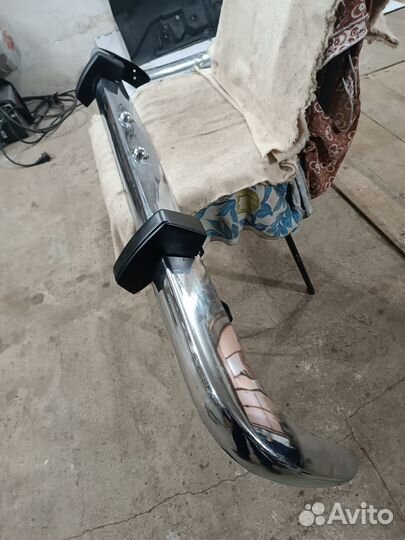 Ранний задний бампер Москвич 2140 хром в сборе