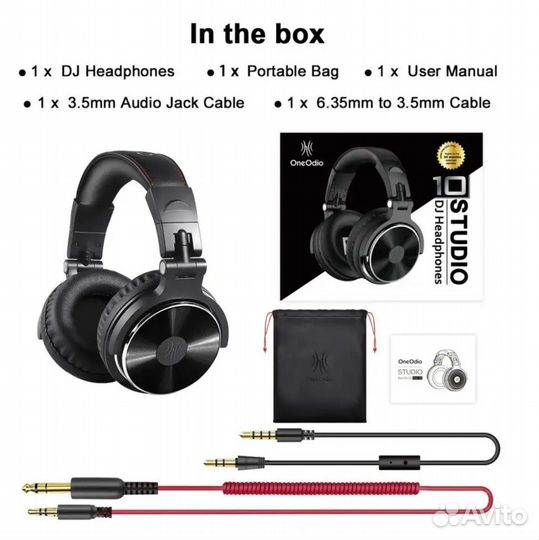 Проводные студийные DJ наушники