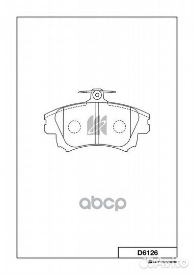 Колодки торм пер carisma 00 d6126 MK kashiyama