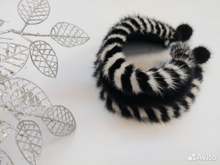 Повязка на голову норковая
