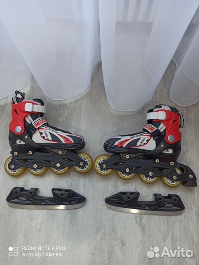 Коньки и ролики 2 в 1