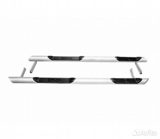 Пороги труба люкс С проступью ваз-2131