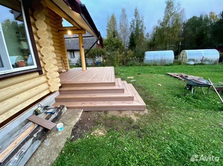 Террасная доска из дпк / Палубная доска