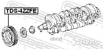 Шкив коленвала 1zzfe/3zzfe/4zzfe (toyota corolla