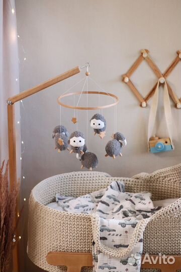 Мобиль с овечками на кроватку