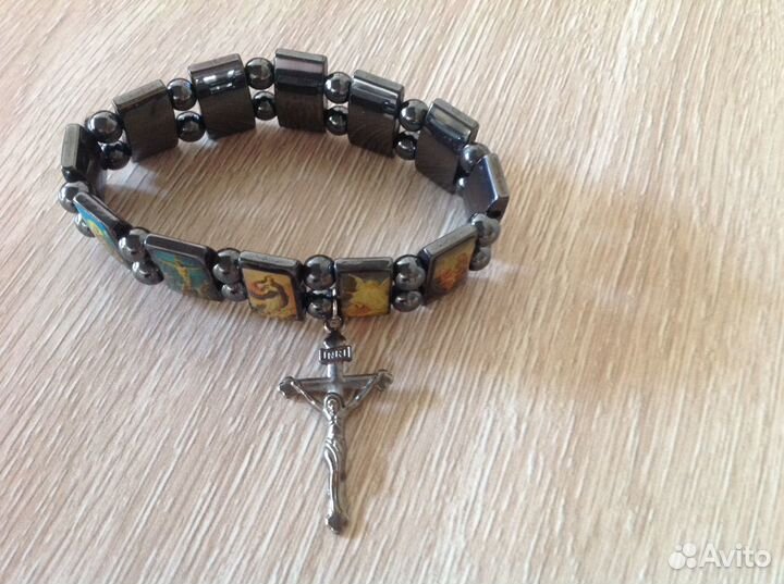 Браслет из циркония со святыми образами