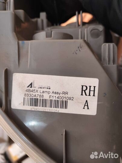 Фара задняя правая митсубиши аутлендер