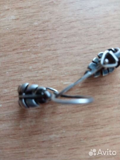 Серьги серебро СССР 875 проба