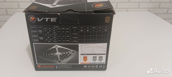 Блок питания для пк Cougar VTE 600W