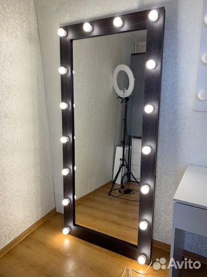 Гримерное зеркало 175/80 с лампочками