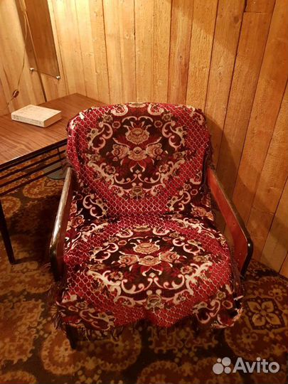 Плюшевая накидка на кресло, винтаж