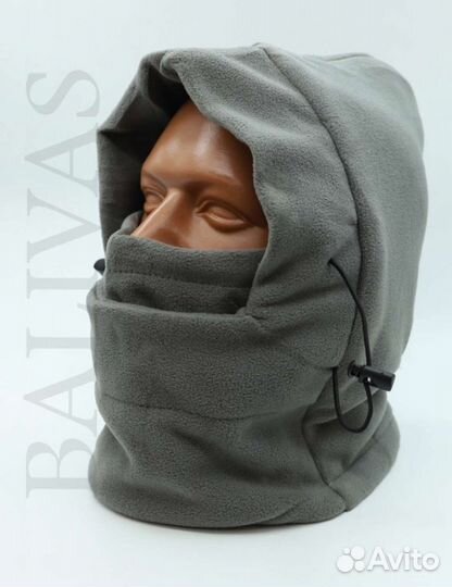 Балаклава флисовая на меху (серая)